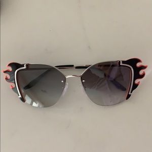 Prada flame fire sunglasses orange black 2019